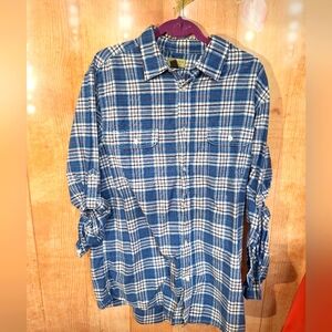 Sonoma Blue and White Casual Button Down Shirt